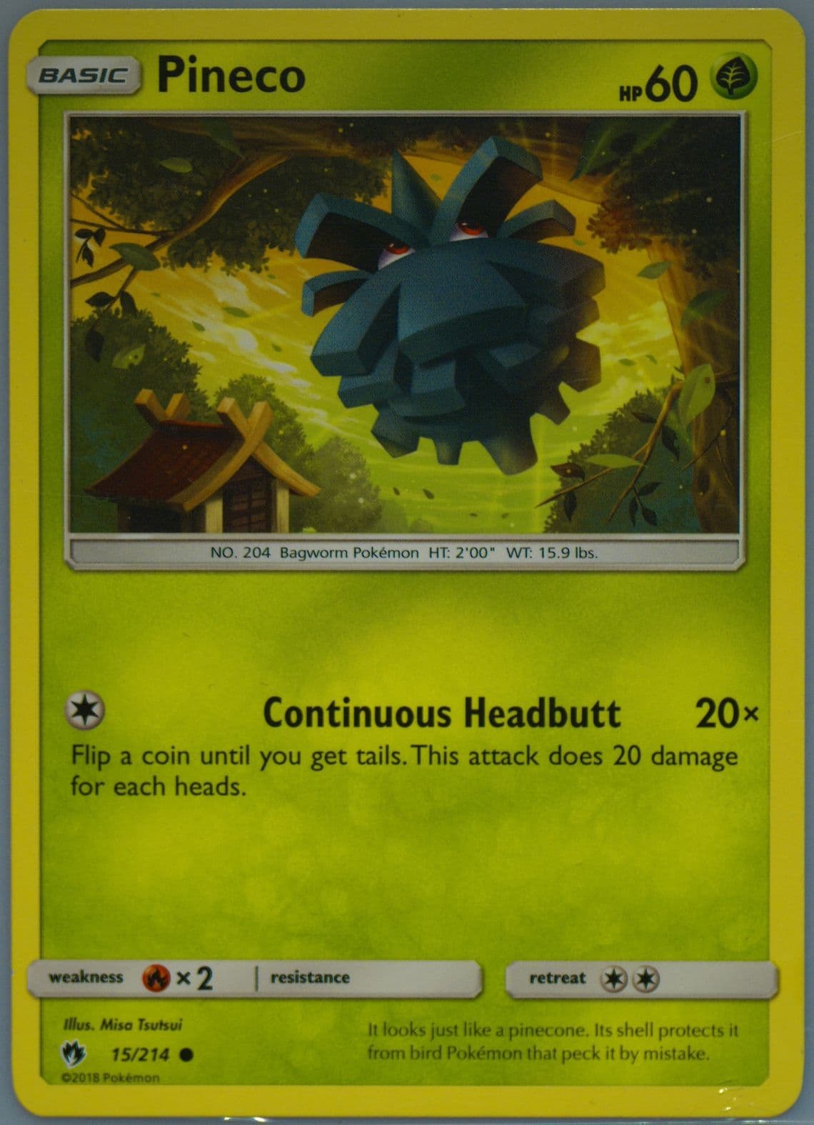 Pineco (15) 2018 Pokemon Sun & Moon Lost Thunder