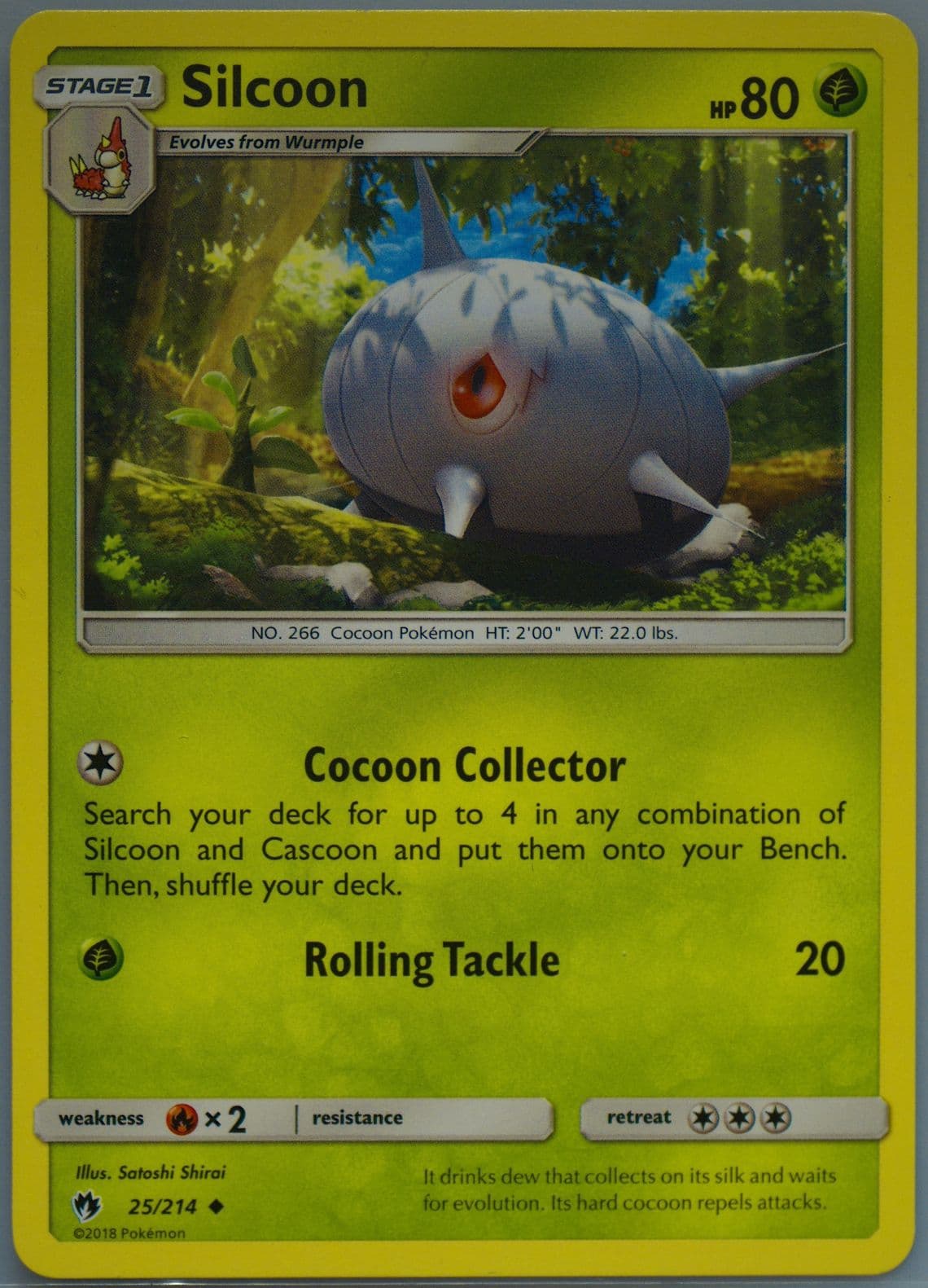 Silcoon (25) 2018 Pokemon Sun & Moon Lost Thunder