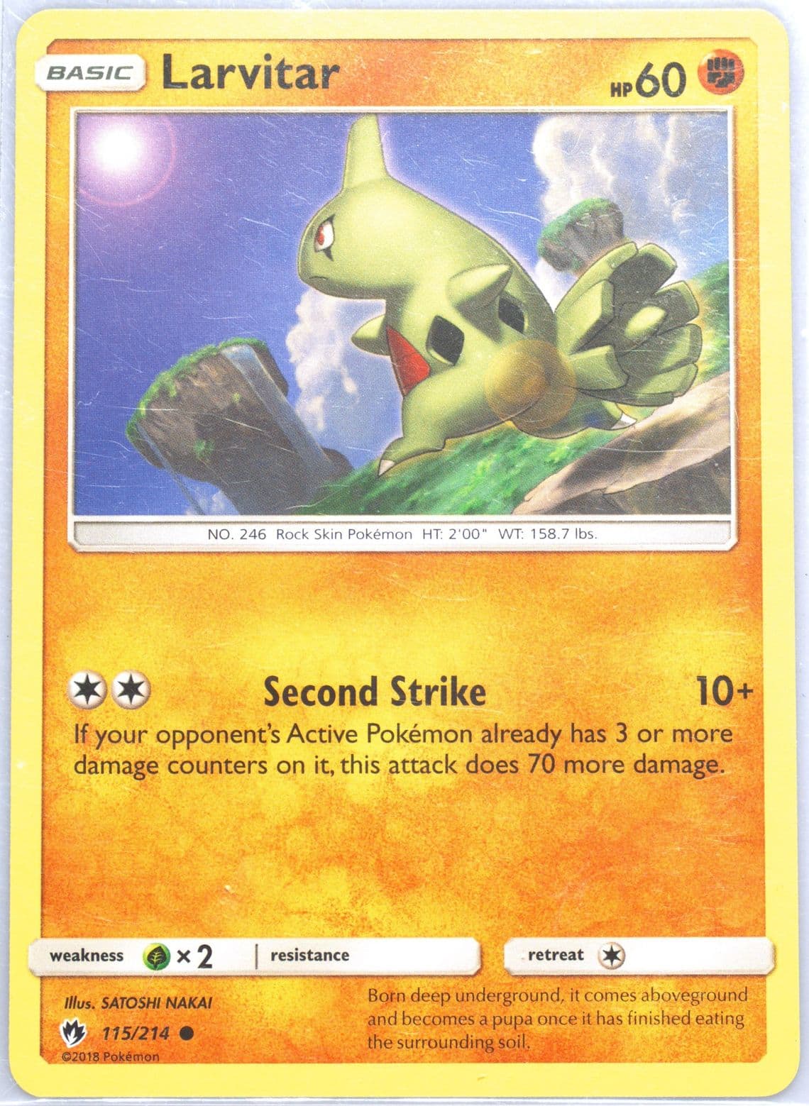 Larvitar (115) 2018 Pokemon Sun & Moon Lost Thunder