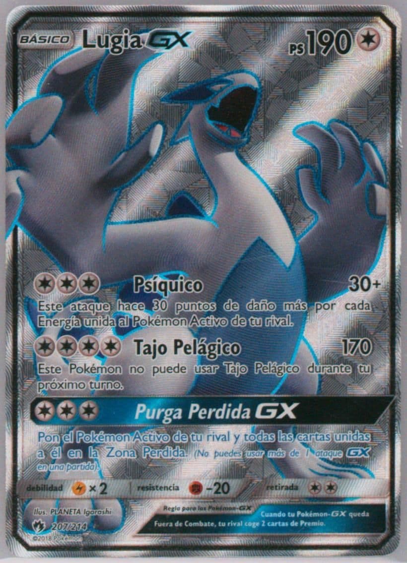 Full Art/Lugia GX Spanish (207) 2018 Pokemon Sun & Moon Lost Thunder