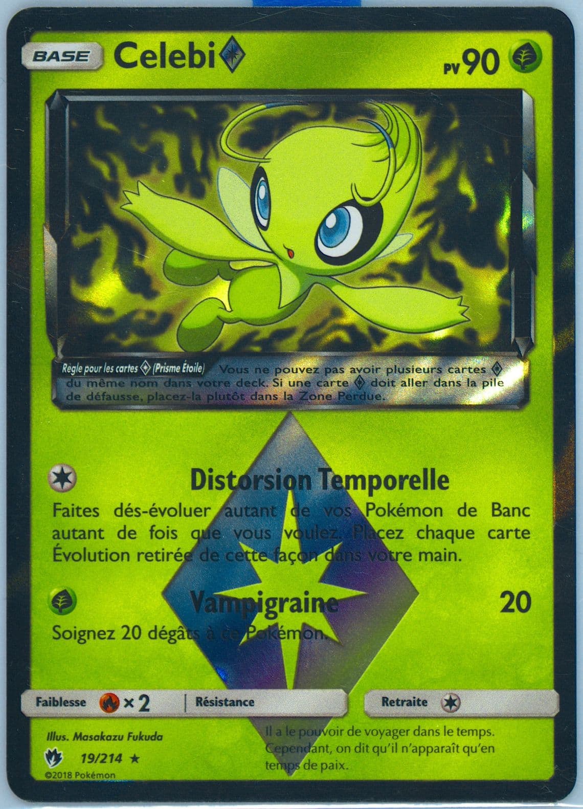 Celebi-Holo French (19) 2018 Pokemon Sun & Moon Lost Thunder