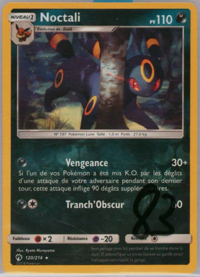 Noctali-Reverse Foil French (120) 2018 Pokemon Sun & Moon Lost Thunder