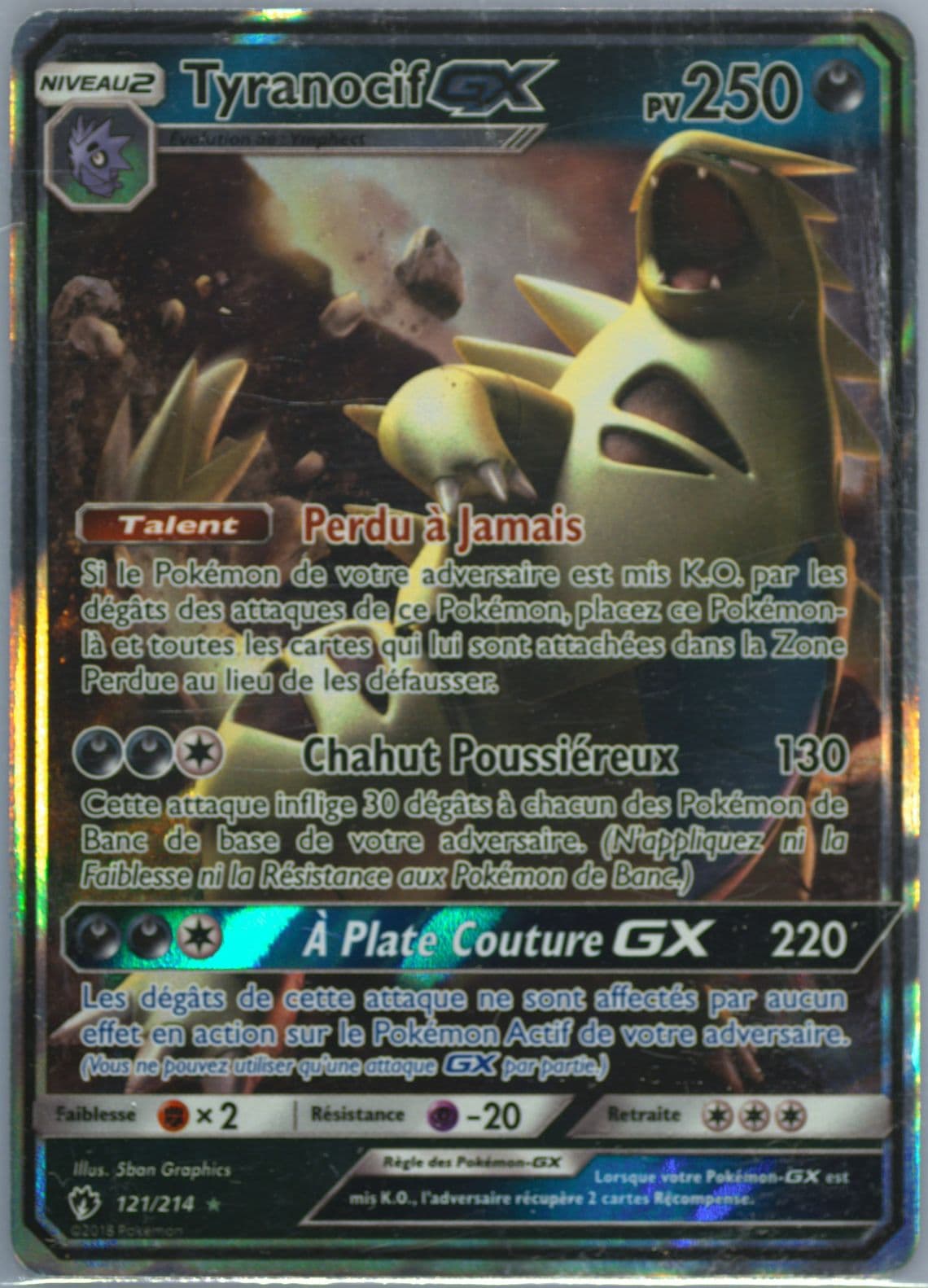 Tyranocif GX French (121) 2018 Pokemon Sun & Moon Lost Thunder