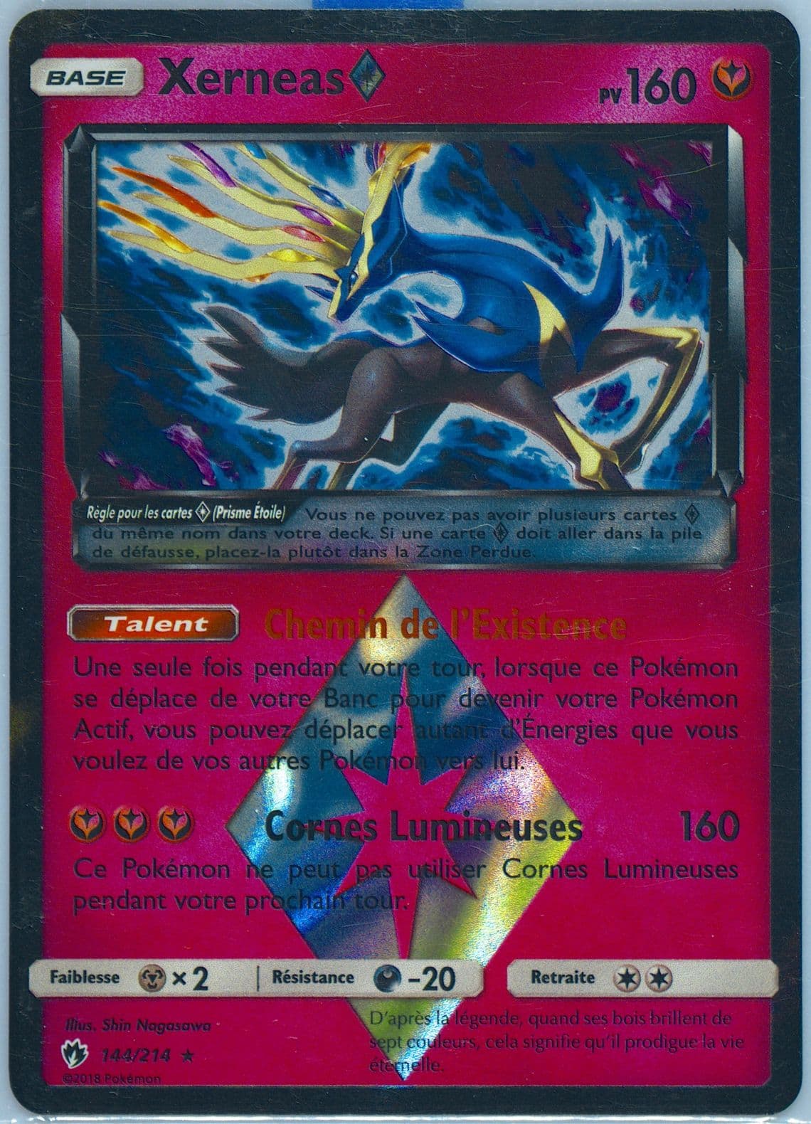 Xerneas-Holo French (144) 2018 Pokemon Sun & Moon Lost Thunder
