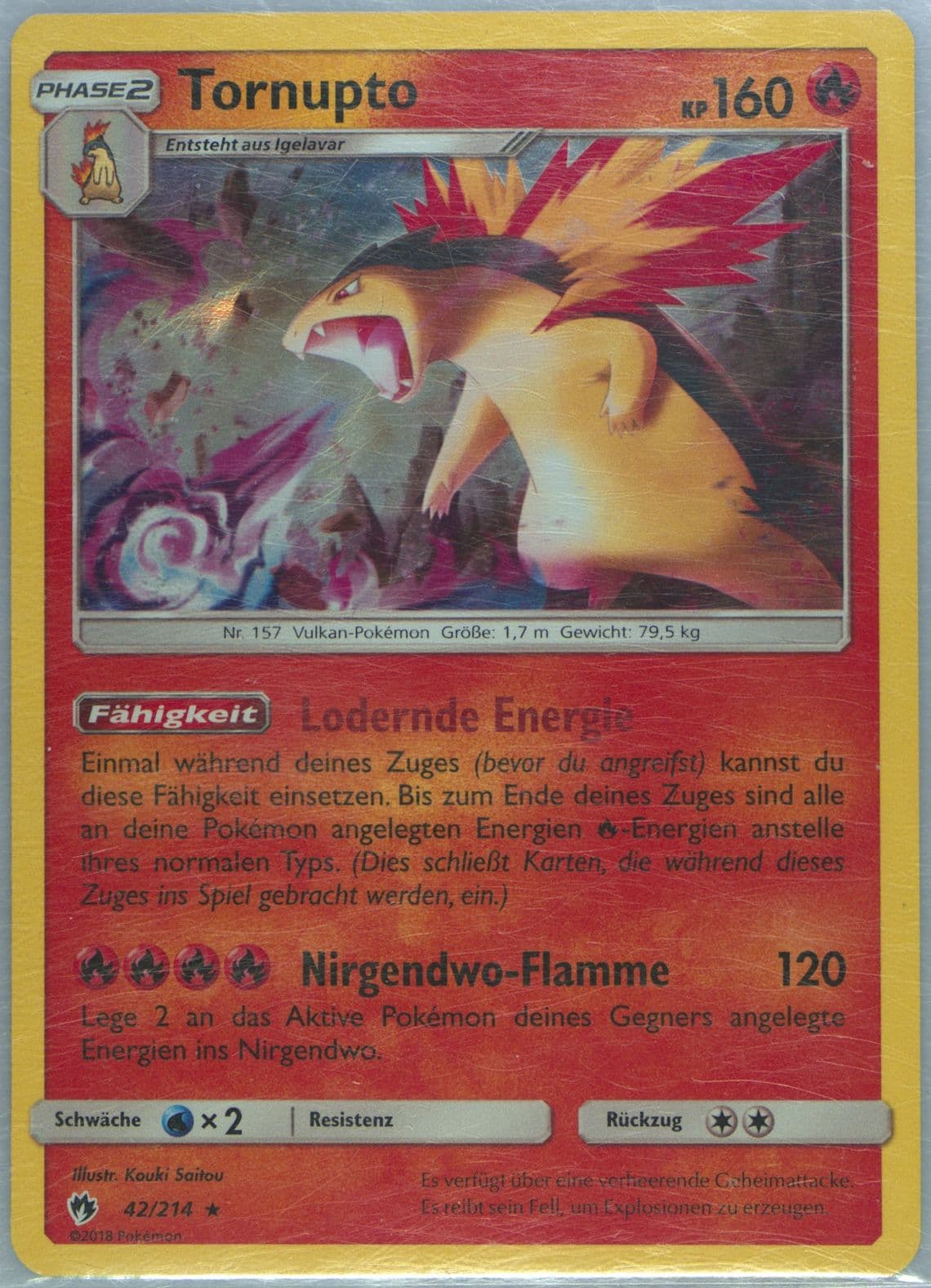 Tornupto-Holo German (42) 2018 Pokemon Sun & Moon Lost Thunder