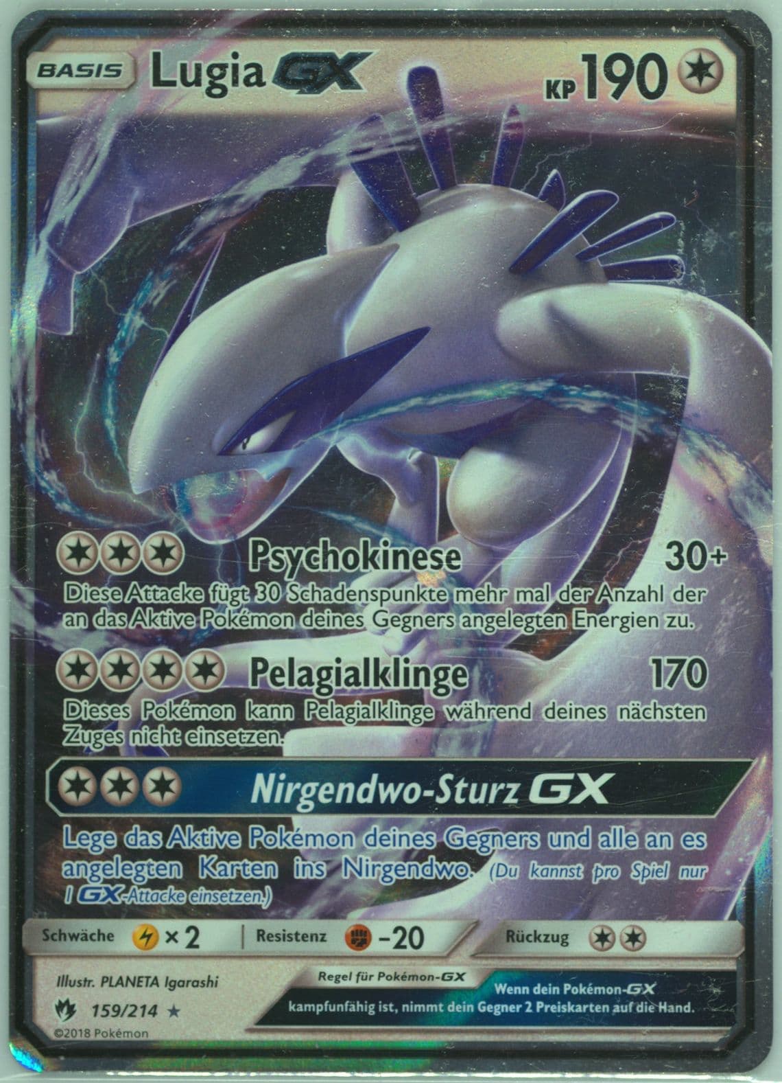 Lugia GX German (159) 2018 Pokemon Sun & Moon Lost Thunder