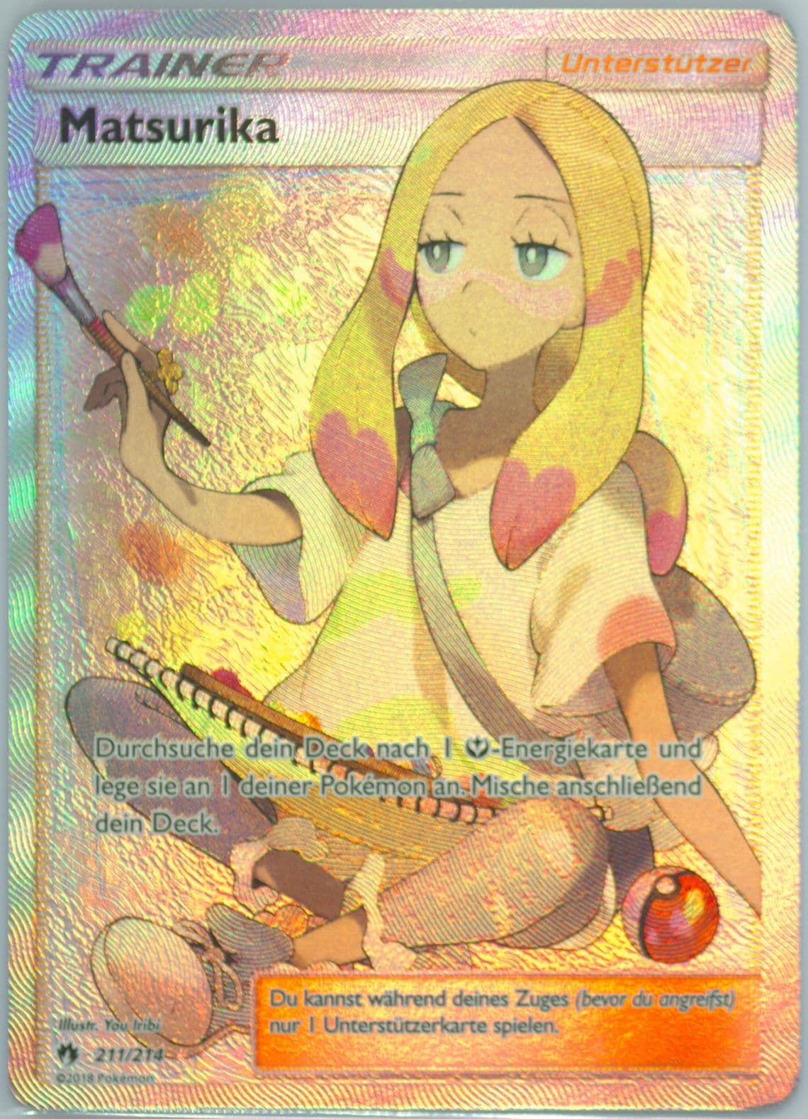 Full Art/Matsurika German (211) 2018 Pokemon Sun & Moon Lost Thunder