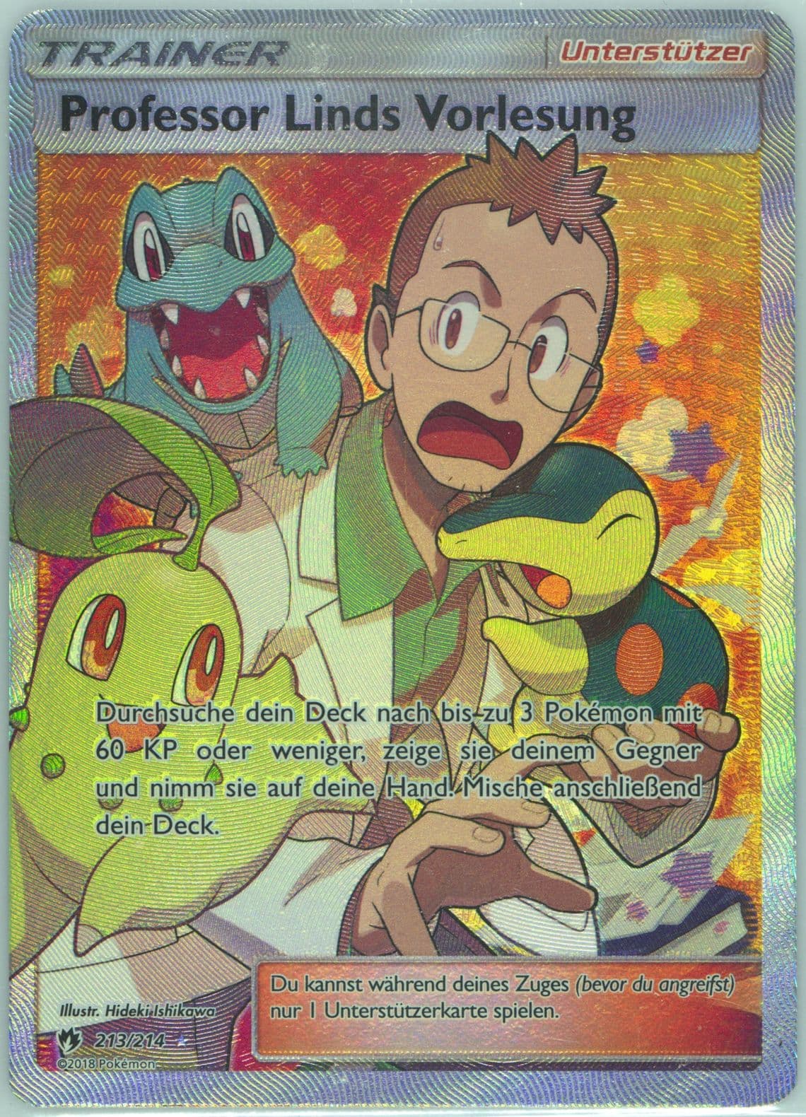 Full Art/Professor Linds Vorlesung German (213) 2018 Pokemon Sun & Moon Lost Thunder