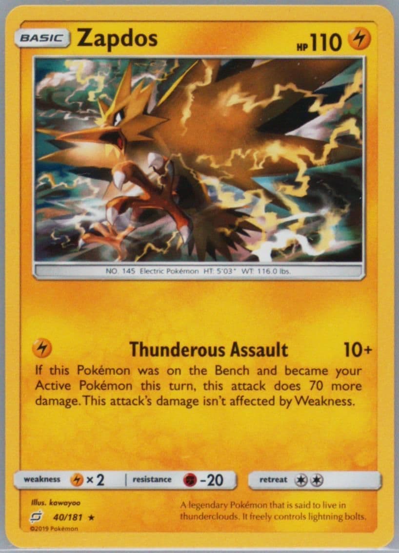 Zapdos Battle Arena (40) 2019 Pokemon Sun & Moon Team Up