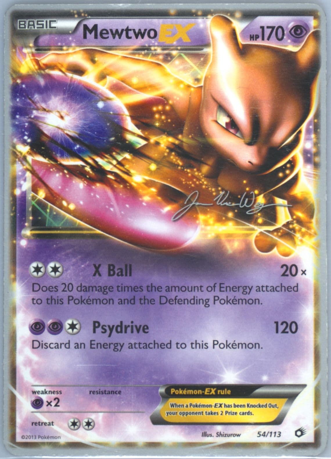 Mewtwo EX Honorstoise (54) 2015 Pokemon World Championships Promo