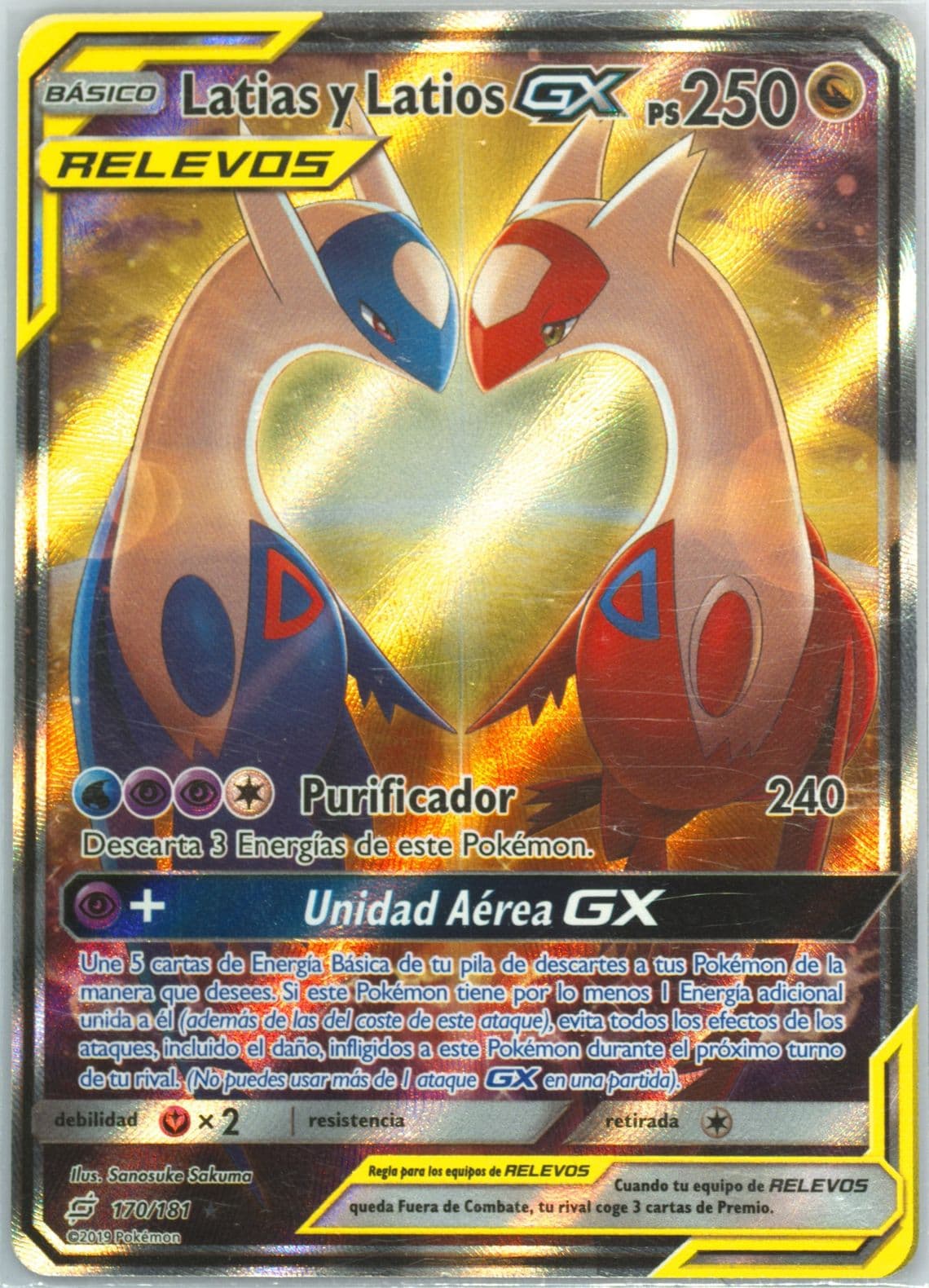 Full Art/Latias Y Latios GX Spanish (170) 2019 Pokemon Sun & Moon Team Up