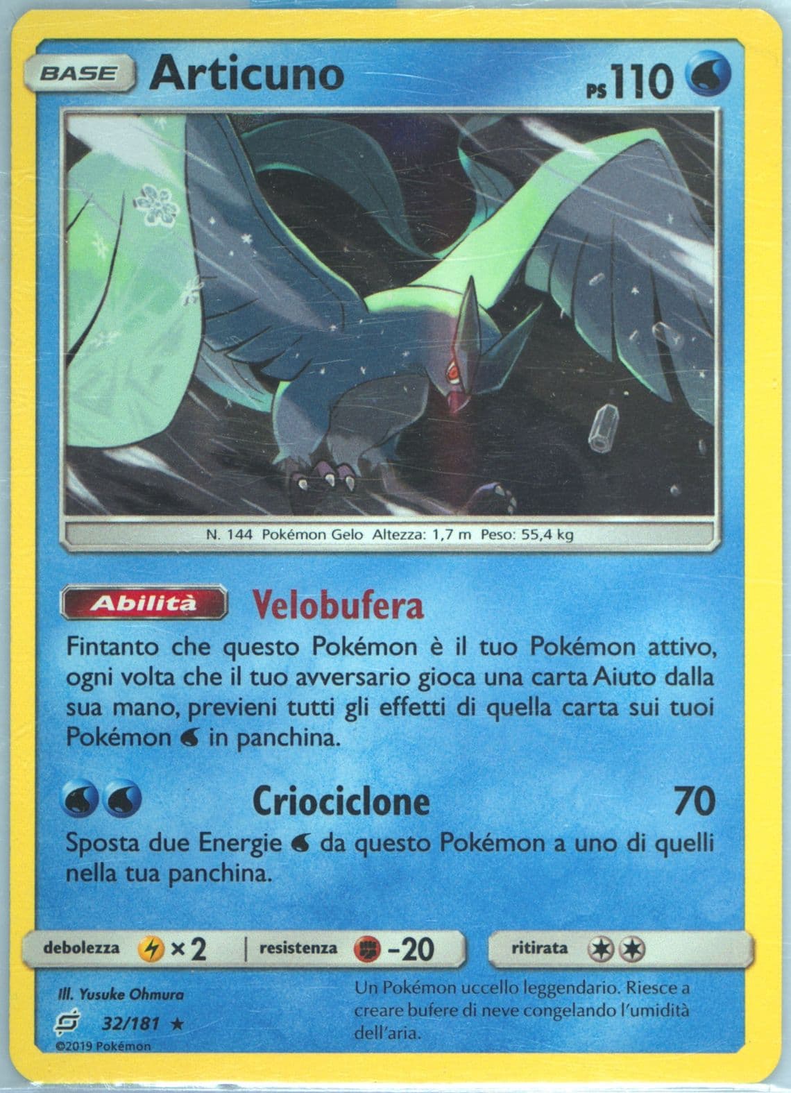 Articuno-Holo Italian (32) 2019 Pokemon Sun & Moon Team Up