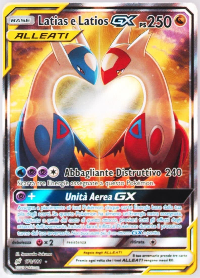 Full Art/Latias E Latios GX Italian (170) 2019 Pokemon Sun & Moon Team Up