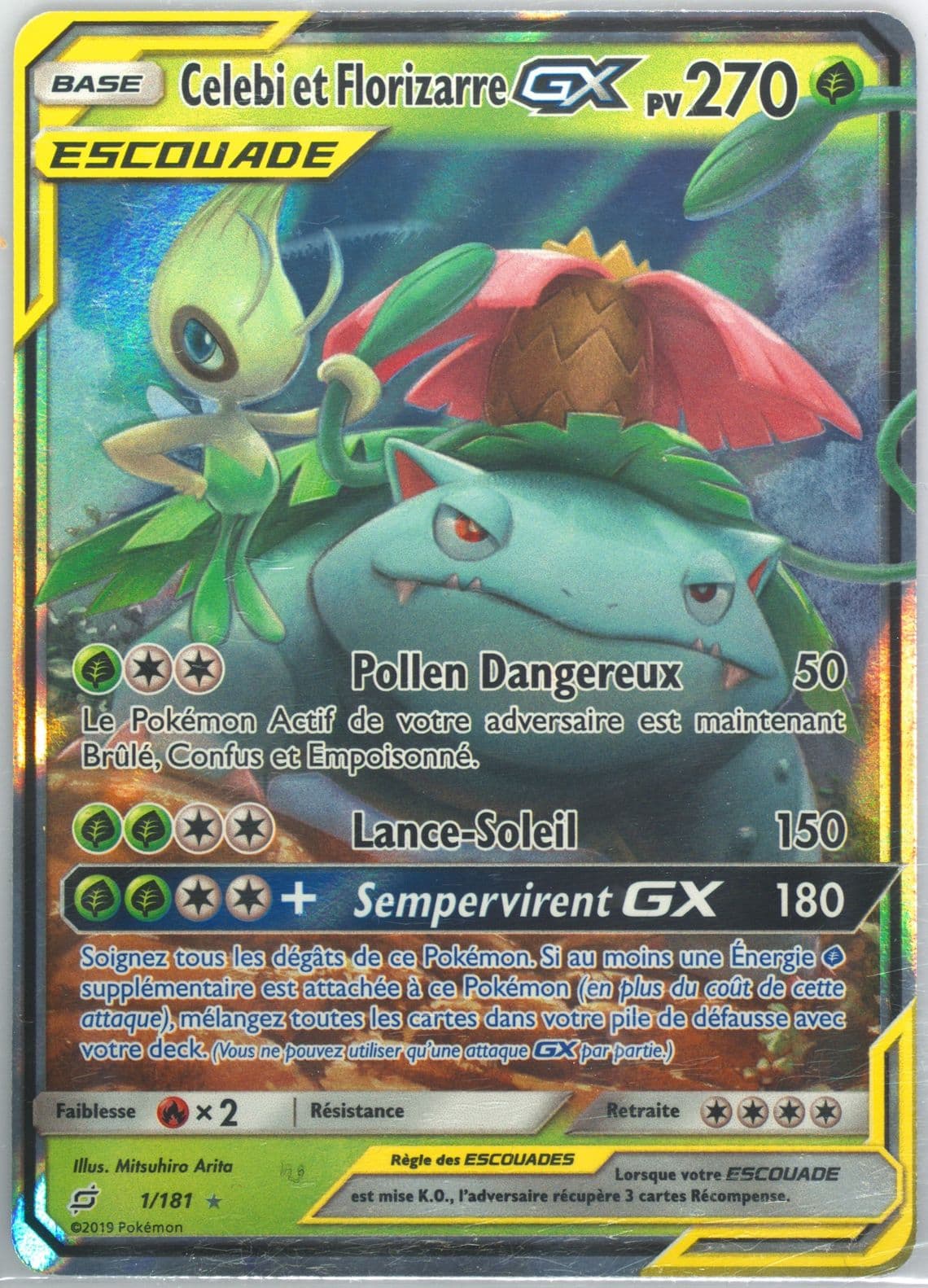 Celebi ET Florizarre GX French (1) 2019 Pokemon Sun & Moon Team Up