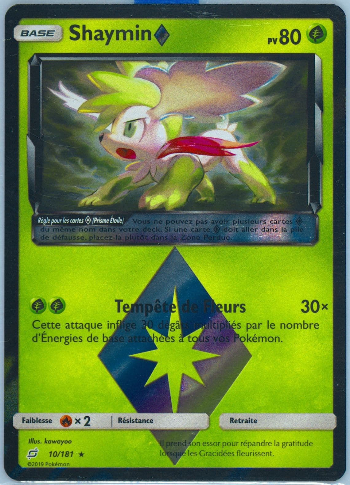 Shaymin-Holo French (10) 2019 Pokemon Sun & Moon Team Up