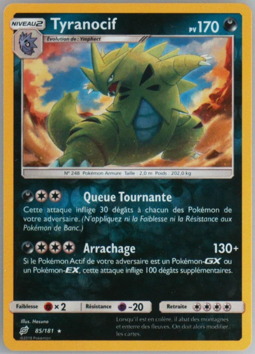 Tyranocif-Reverse Foil French (85) 2019 Pokemon Sun & Moon Team Up