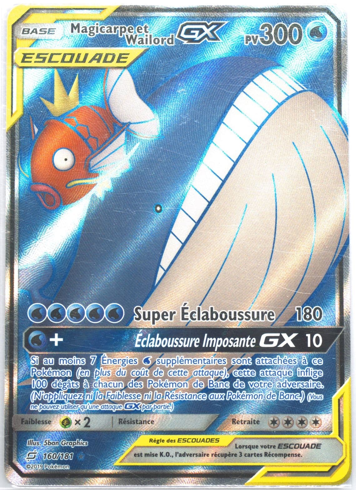 Full Art/Magicarpe ET Wailord GX French (160) 2019 Pokemon Sun & Moon Team Up