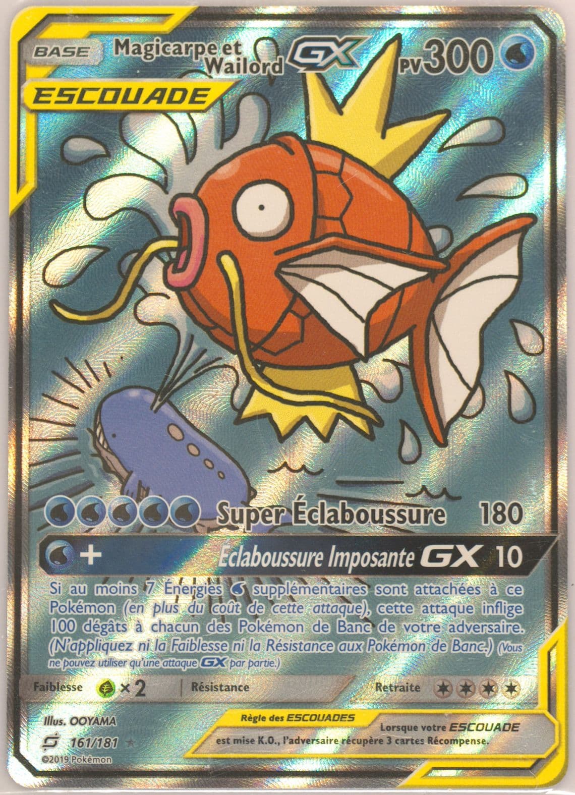 Full Art/Magicarpe ET Wailord GX French (161) 2019 Pokemon Sun & Moon Team Up