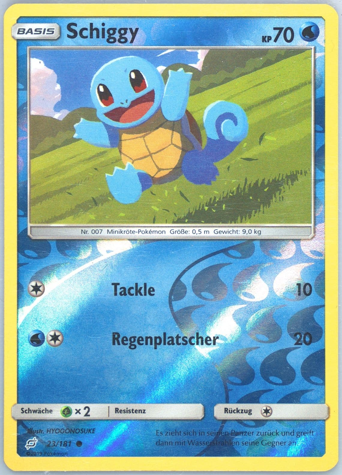 Schiggy-Reverse Foil German (23) 2019 Pokemon Sun & Moon Team Up