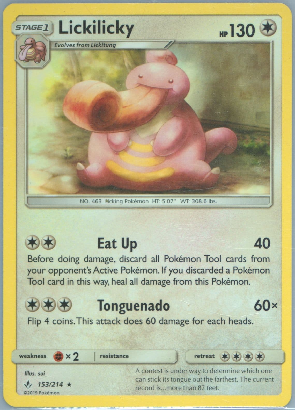 Lickilicky (153) 2019 Pokemon Sun & Moon Unbroken Bonds