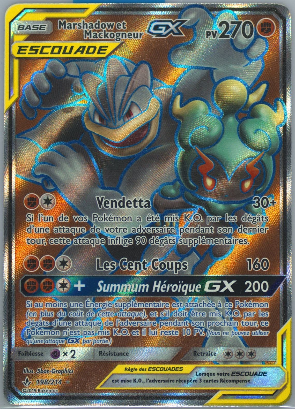Full Art/Marshadow ET Mackogneur GX French (198) 2019 Pokemon Sun & Moon Unbroken Bonds