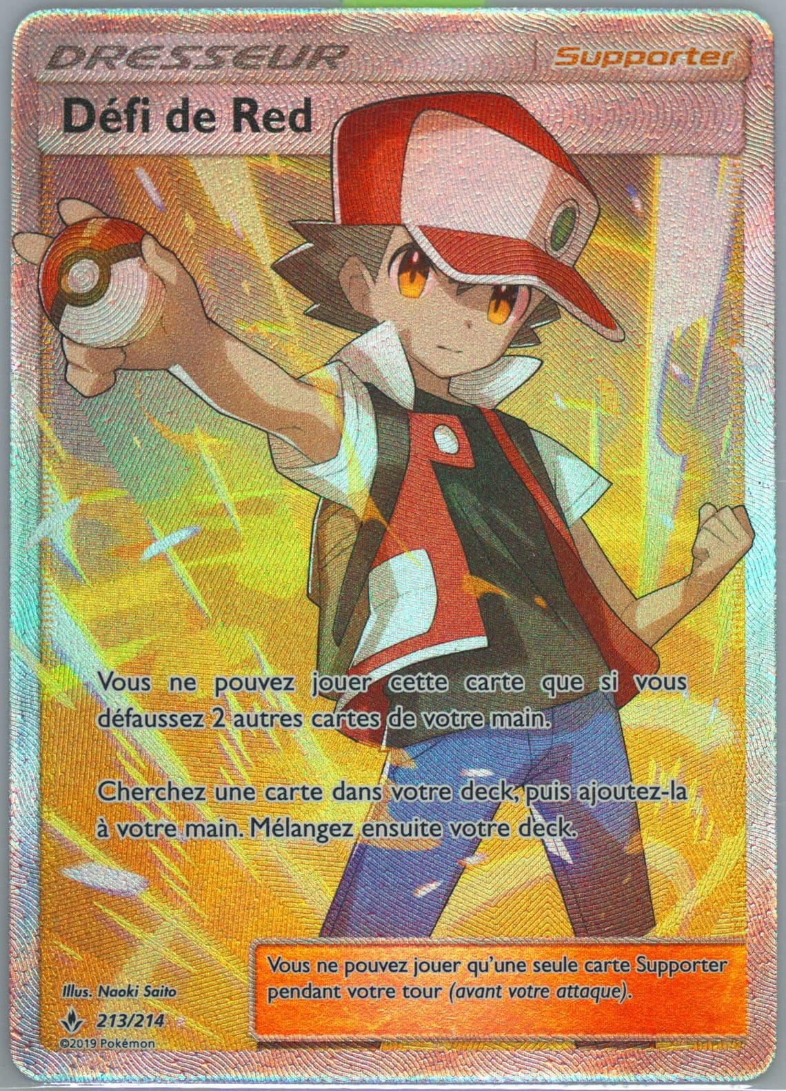 Full Art/Defi de Red French (213) 2019 Pokemon Sun & Moon Unbroken Bonds