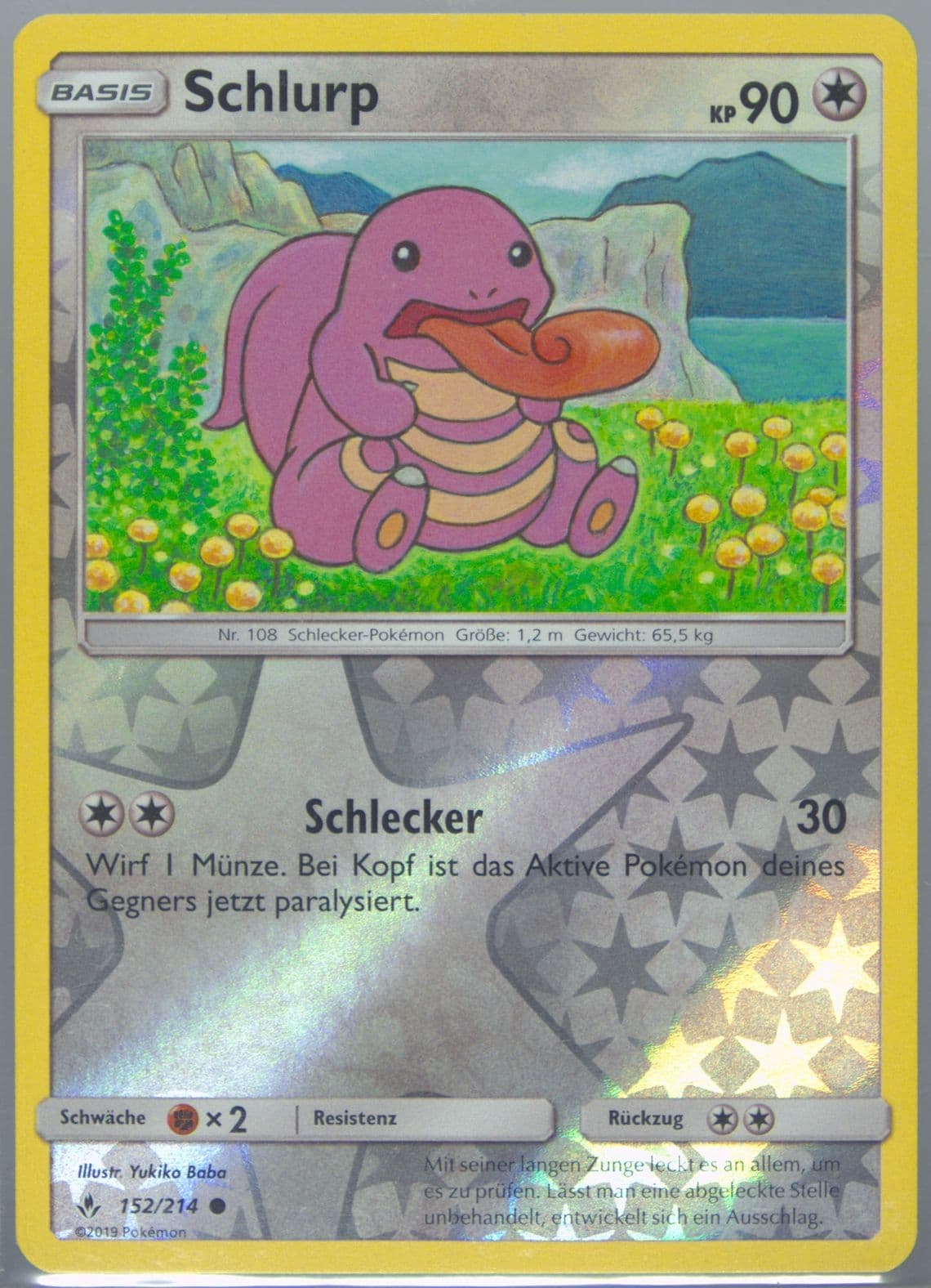Schlurp-Reverse Foil German (152) 2019 Pokemon Sun & Moon Unbroken Bonds