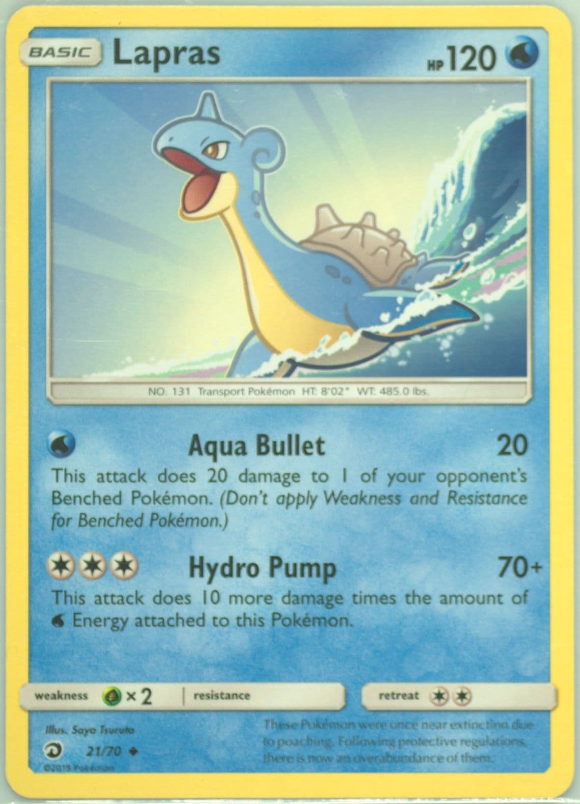 Lapras (21) 2018 Pokemon Sun & Moon Dragon Majesty