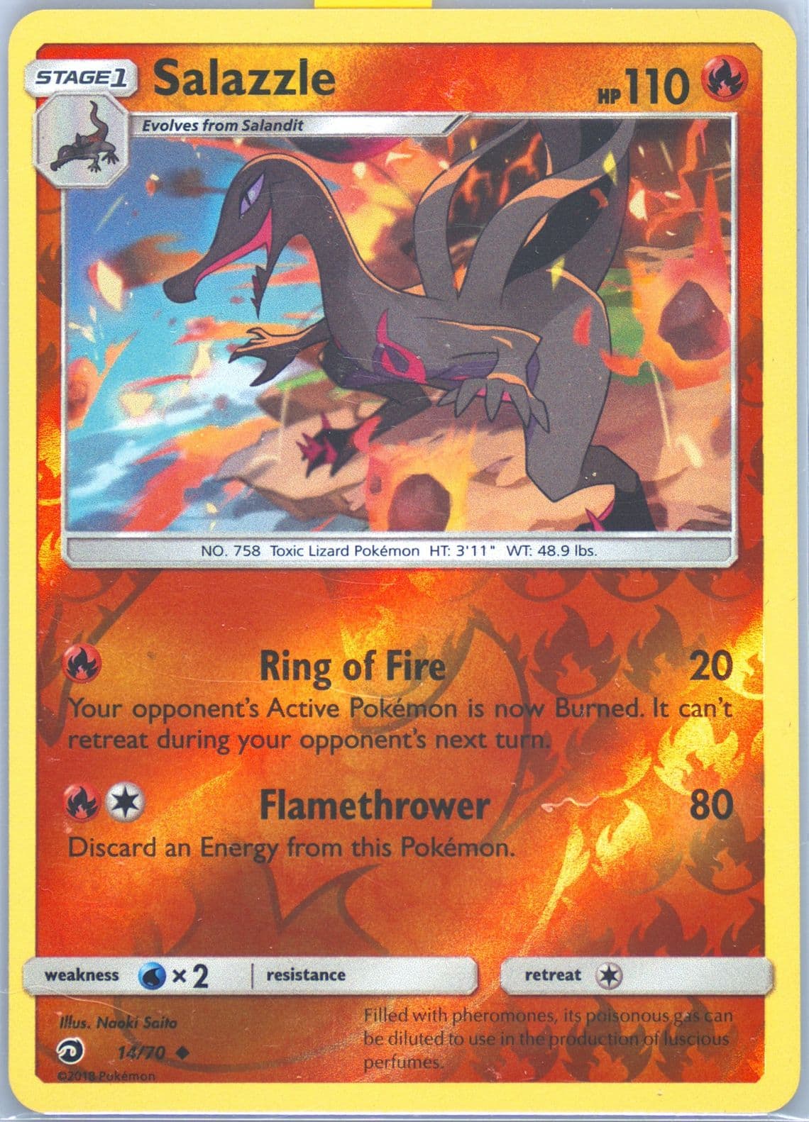 Salazzle-Reverse Foil (14) 2018 Pokemon Sun & Moon Dragon Majesty