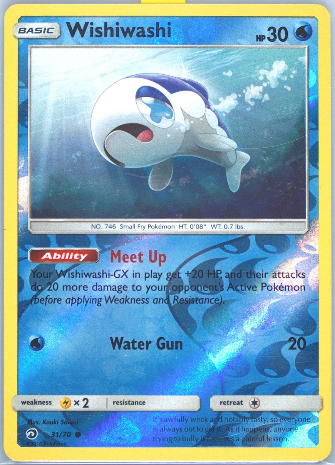 Wishiwashi-Reverse Foil (31) 2018 Pokemon Sun & Moon Dragon Majesty