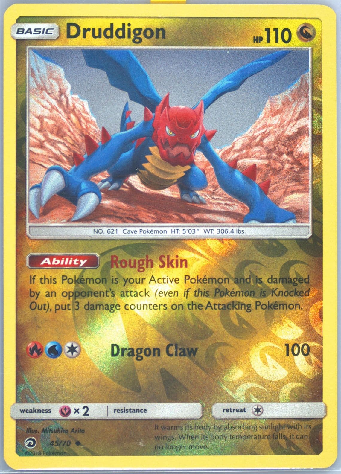 Druddigon-Reverse Foil (45) 2018 Pokemon Sun & Moon Dragon Majesty