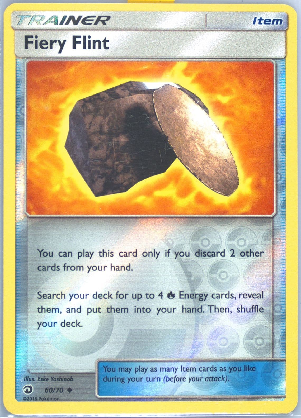 Fiery Flint-Reverse Foil (60) 2018 Pokemon Sun & Moon Dragon Majesty