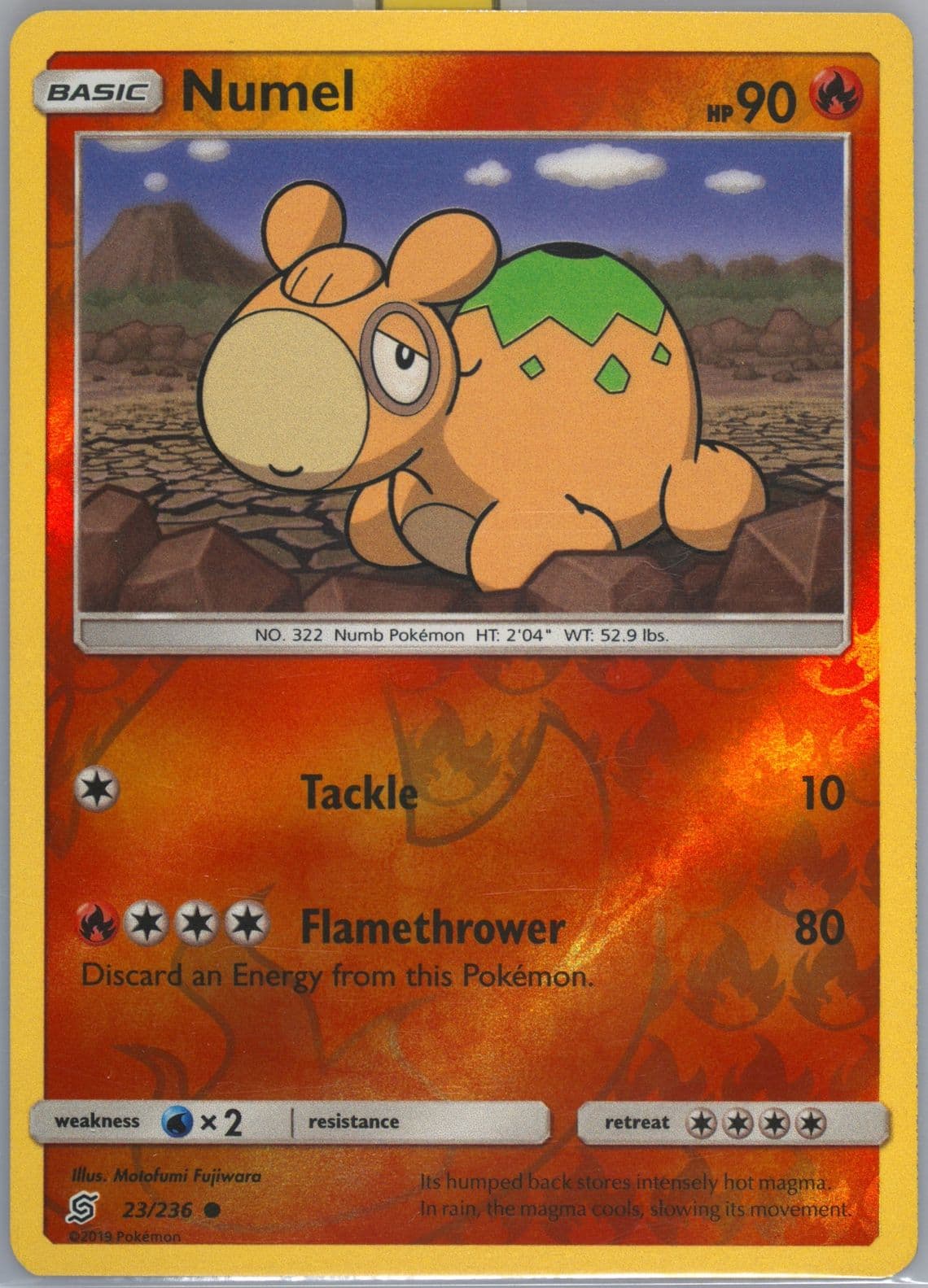 Numel-Reverse Foil (23) 2019 Pokemon Sun & Moon Unified Minds