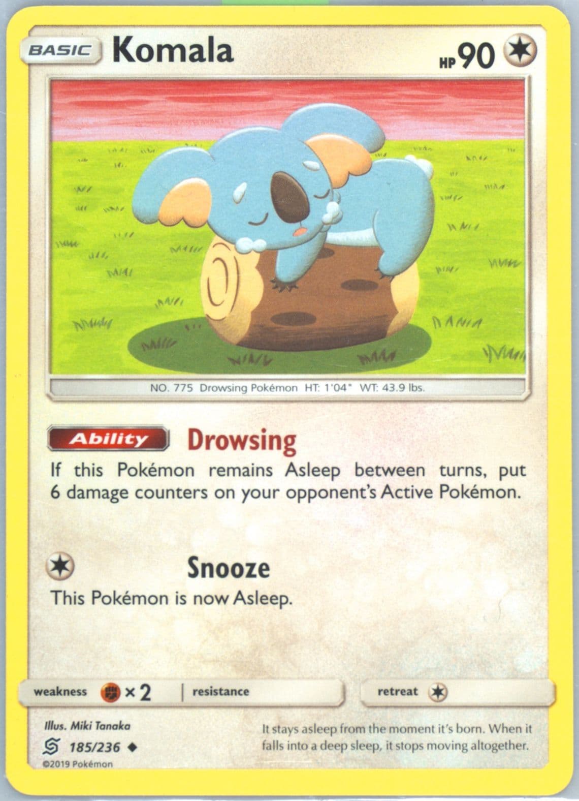 Komala (185) 2019 Pokemon Sun & Moon Unified Minds