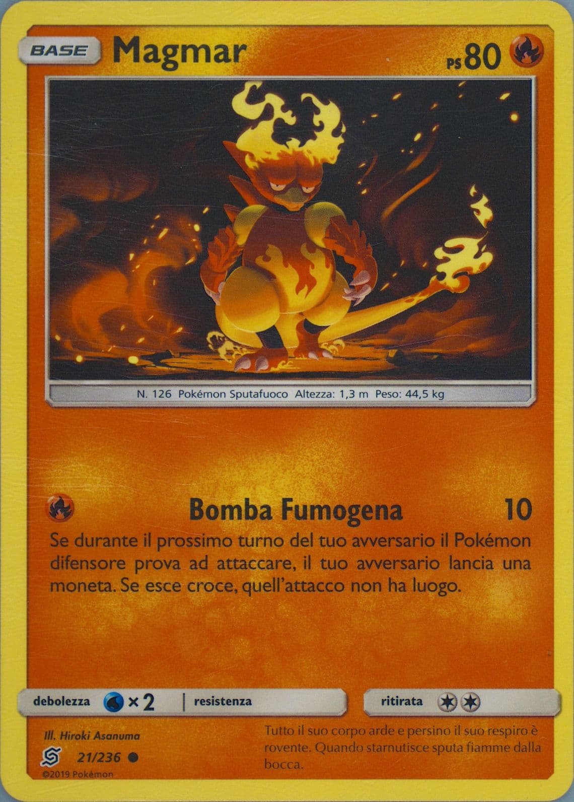 Magmar Italian (21) 2019 Pokemon Sun & Moon Unified Minds