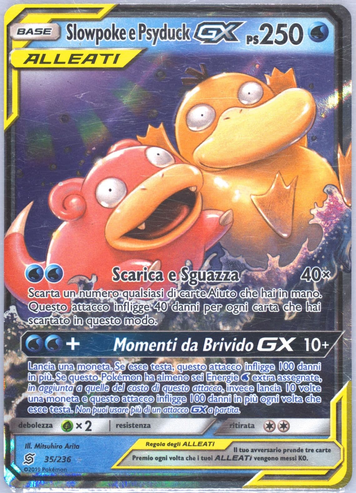 Slowpoke E Psyduck GX Italian (35) 2019 Pokemon Sun & Moon Unified Minds