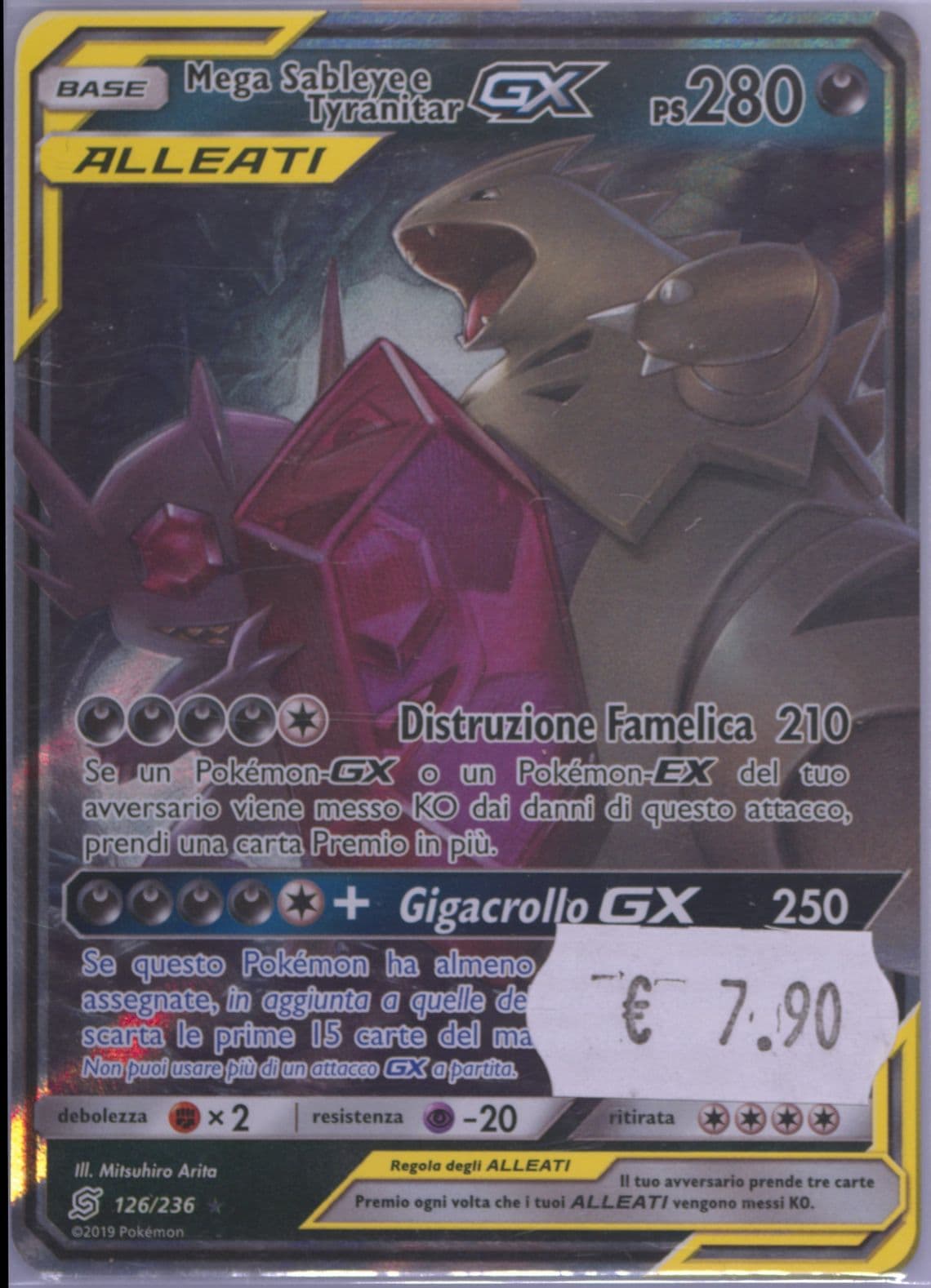 Mega Sableye E Tyranitar GX Italian (126) 2019 Pokemon Sun & Moon Unified Minds