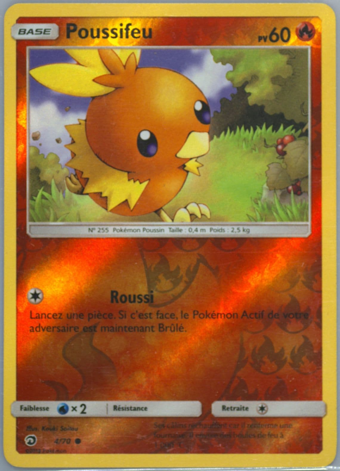 Poussifeu-Reverse Foil French (4) 2018 Pokemon Sun & Moon Dragon Majesty