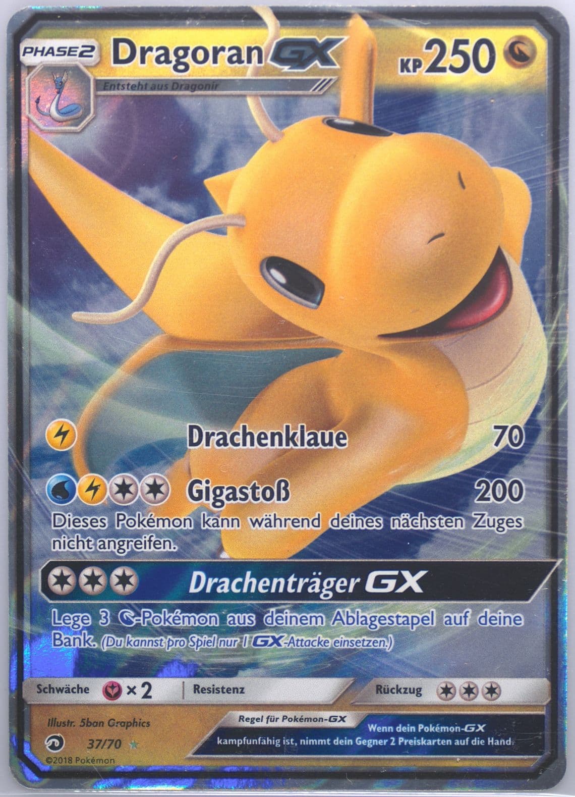 Dragoran GX German (37) 2018 Pokemon Sun & Moon Dragon Majesty