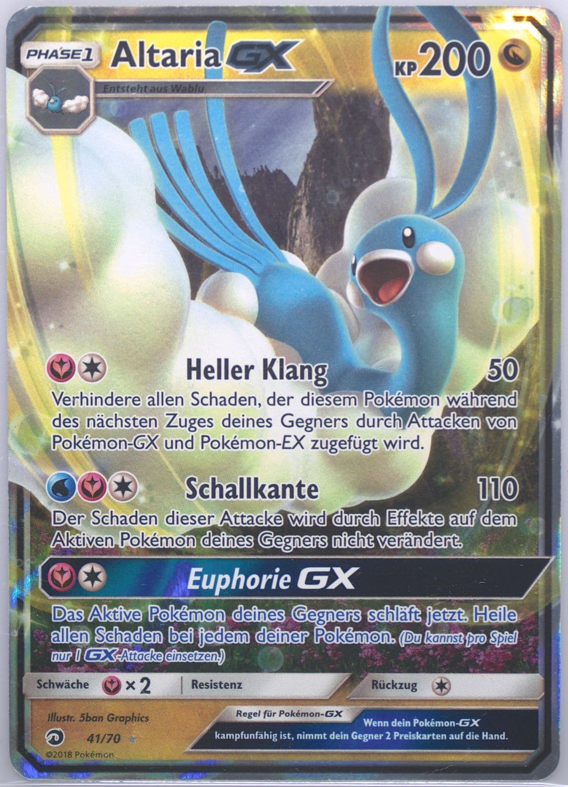 Altaria GX German (41) 2018 Pokemon Sun & Moon Dragon Majesty