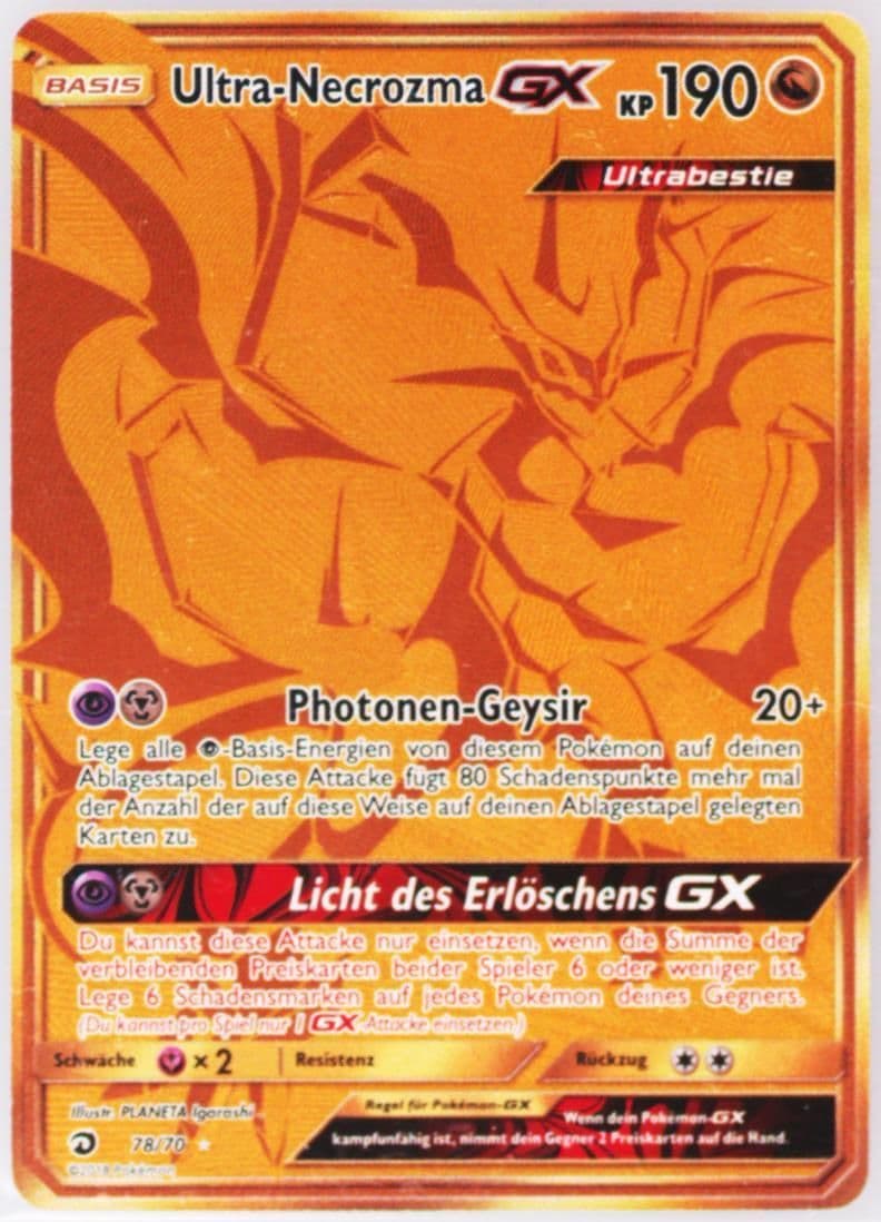 Full Art/Ultra-Necrozma GX German-Secret (78) 2018 Pokemon Sun & Moon Dragon Majesty