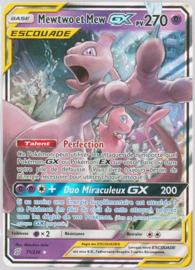 Mewtwo ET Mew GX French (71) 2019 Pokemon Sun & Moon Unified Minds