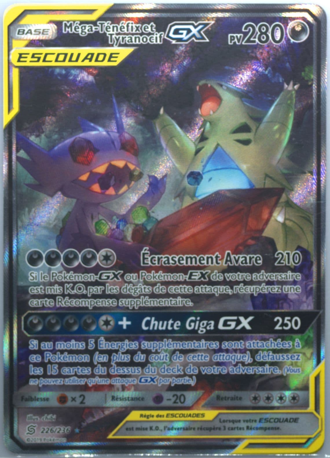 Full Art/Mega-Tenefix ET Tyranocif GX French (226) 2019 Pokemon Sun & Moon Unified Minds