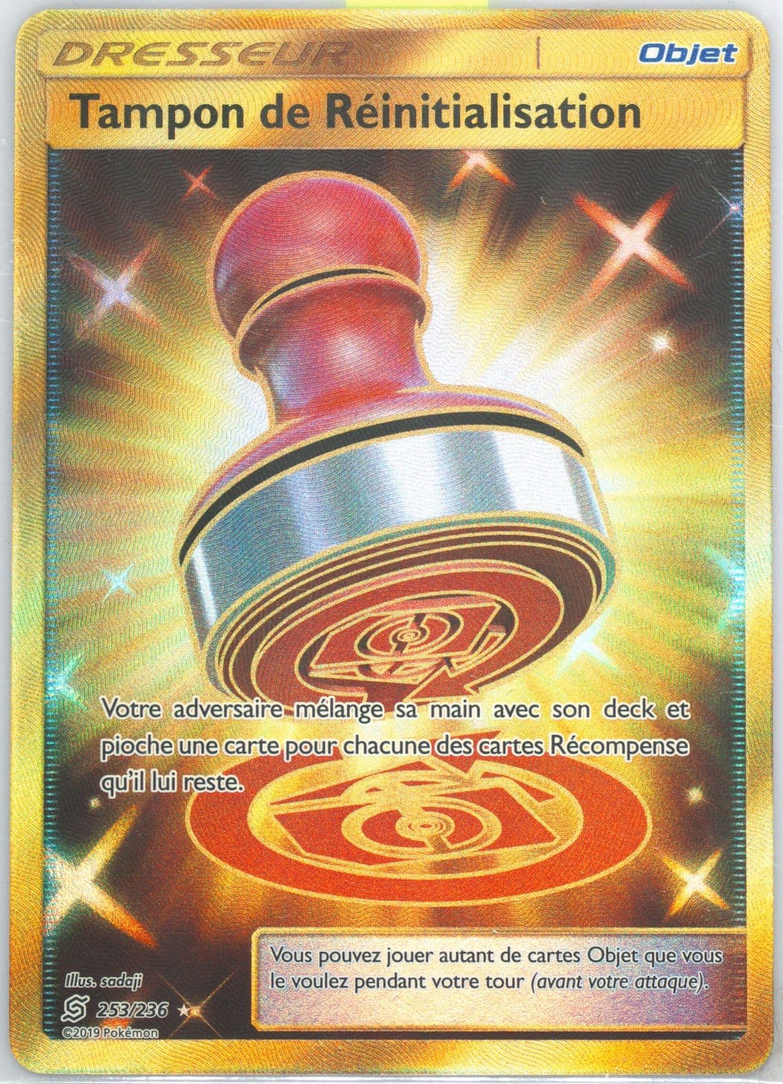 Full Art/Tampon de Reinitialisation French-Secret (253) 2019 Pokemon Sun & Moon Unified Minds