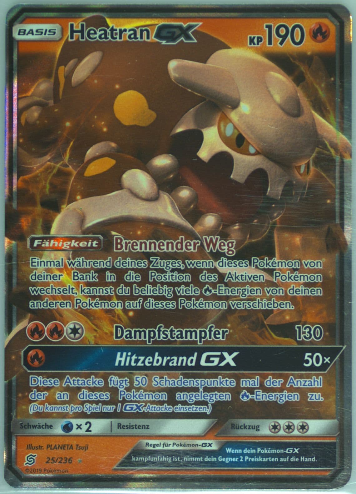 Heatran GX German (25) 2019 Pokemon Sun & Moon Unified Minds