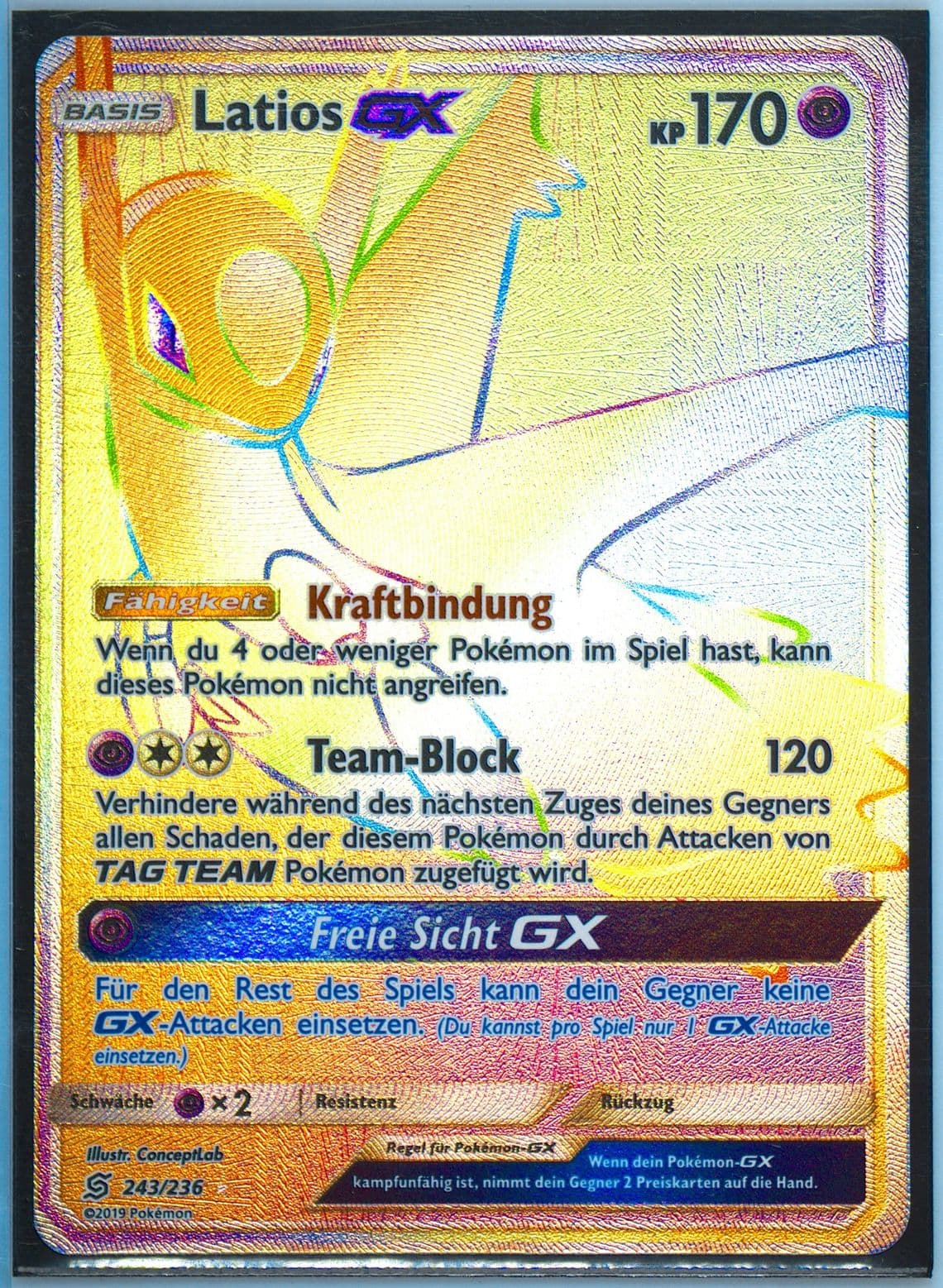 Full Art/Latios GX German-Secret (243) 2019 Pokemon Sun & Moon Unified Minds
