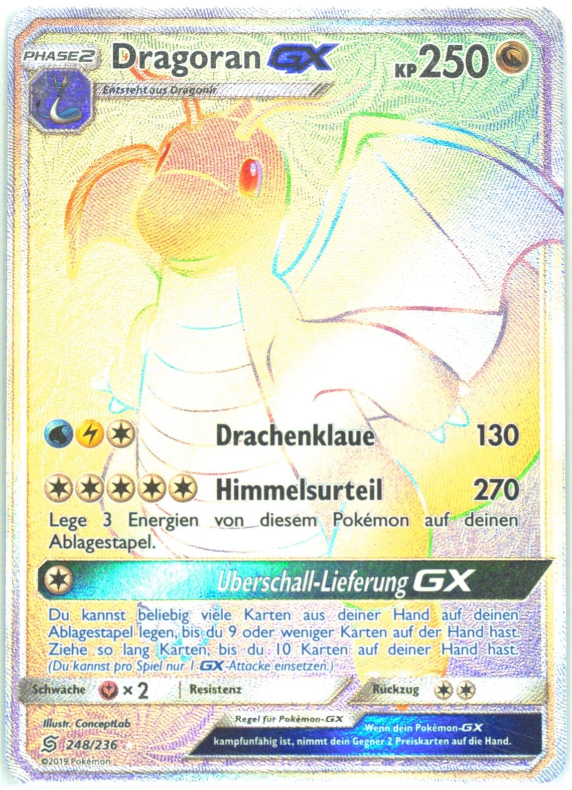 Full Art/Dragoran GX German-Secret (248) 2019 Pokemon Sun & Moon Unified Minds