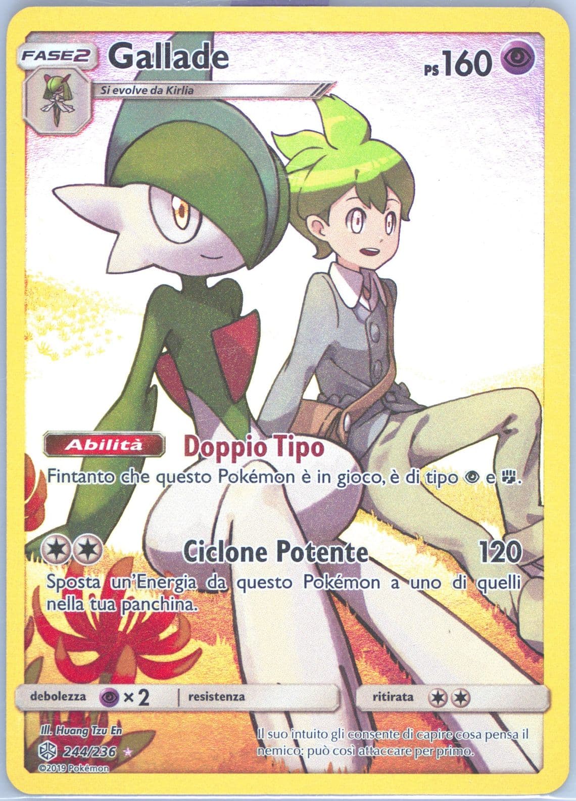 Full Art/Gallade Italian-Secret (244) 2019 Pokemon Sun & Moon Cosmic Eclipse