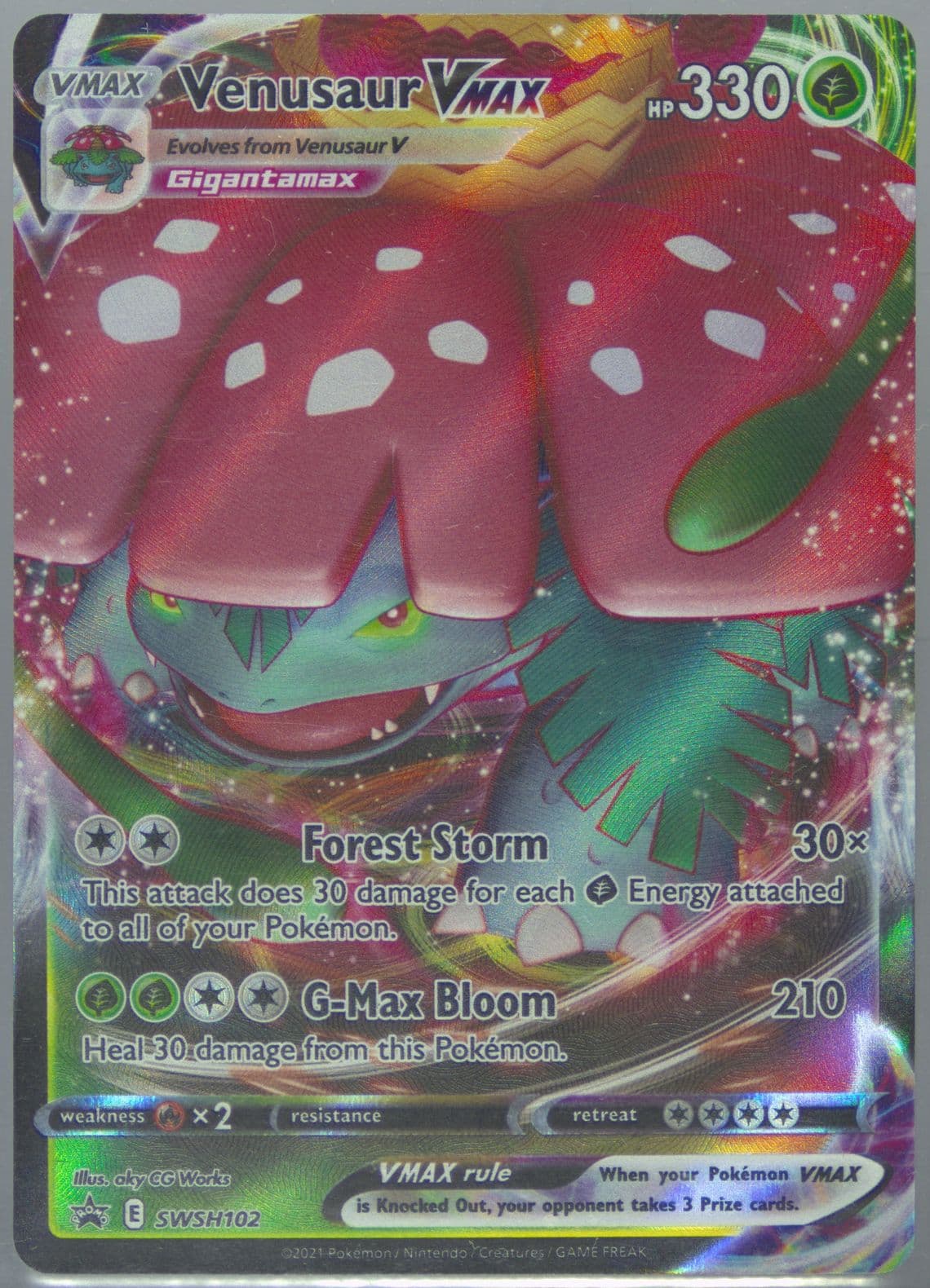 Full Art/Venusaur Vmax Venusaur Vmax Battle Box (102) 2021 Pokemon Swsh Black Star Promo