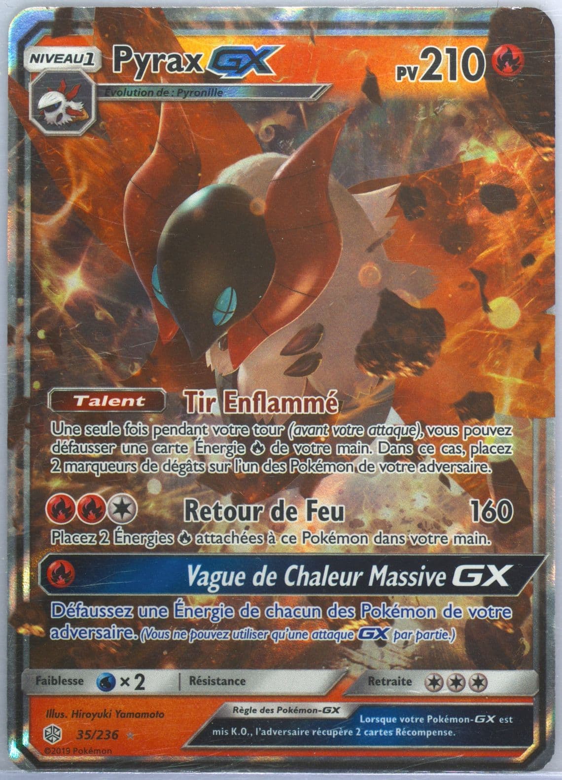 Pyrax GX French (35) 2019 Pokemon Sun & Moon Cosmic Eclipse